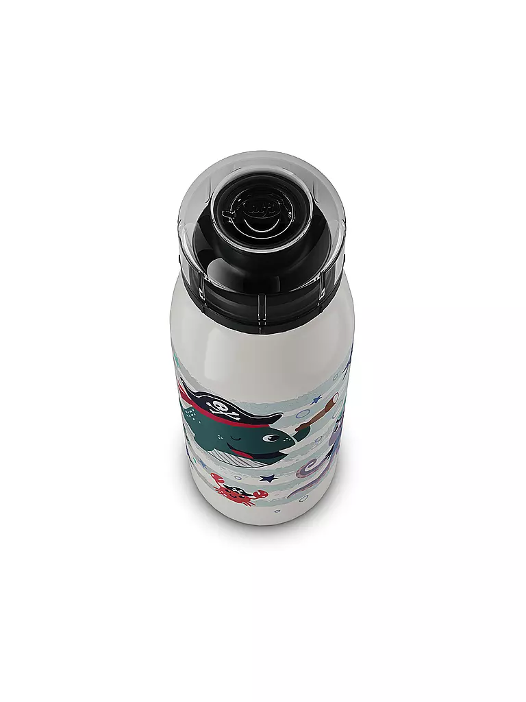 ALFI | Borraccia termica - Thermos per bambini 0,35 l Brave Pirates | Bianco