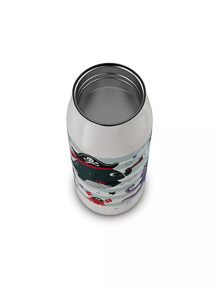 ALFI | Borraccia termica - Thermos per bambini 0,35 l Brave Pirates | Bianco