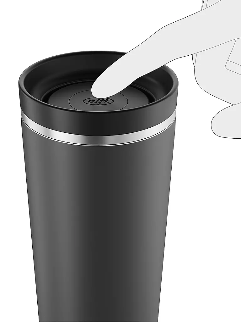 ALFI | Tazza da caffè da asporto 0,38 l MUG PRO Nero opaco |