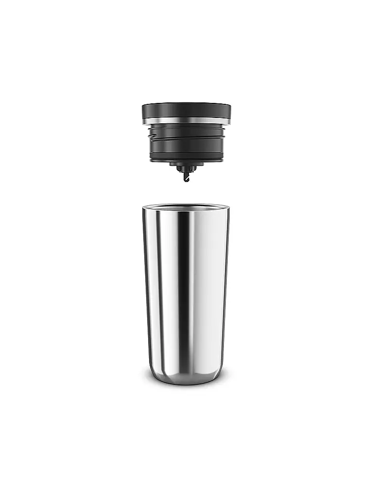 ALFI | Tazza termica da viaggio 0,38 l MUG PRO in acciaio inox | Argento