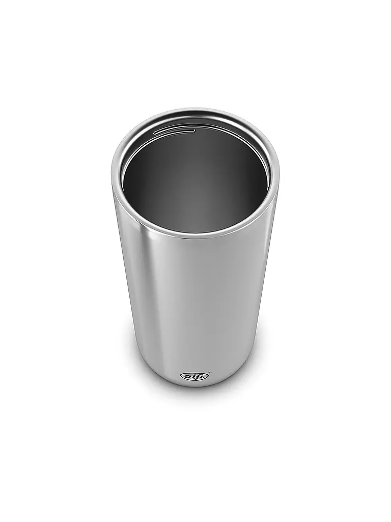 ALFI | Tazza termica da viaggio 0,38 l MUG PRO in acciaio inox | Argento