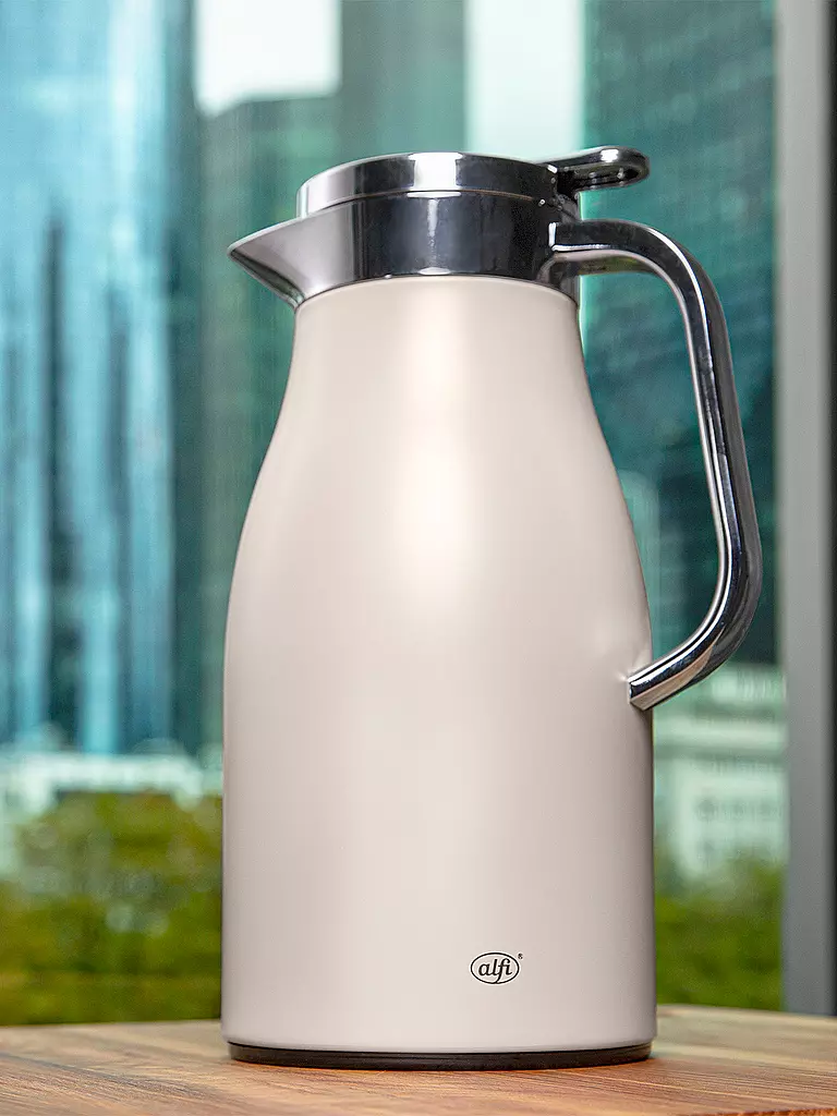 ALFI | Thermoskanne - Caraffa termica 1l SKYLINE Silver Lining Matt | Crema