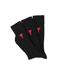 AMI PARIS | Calzini confezione da 3 bianco sporco | Nero