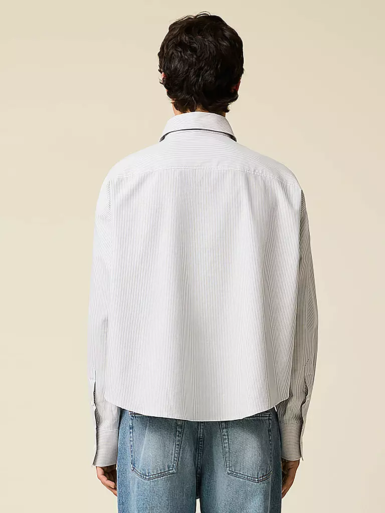 AMI PARIS | Camicia cropped fit | Blu chiaro