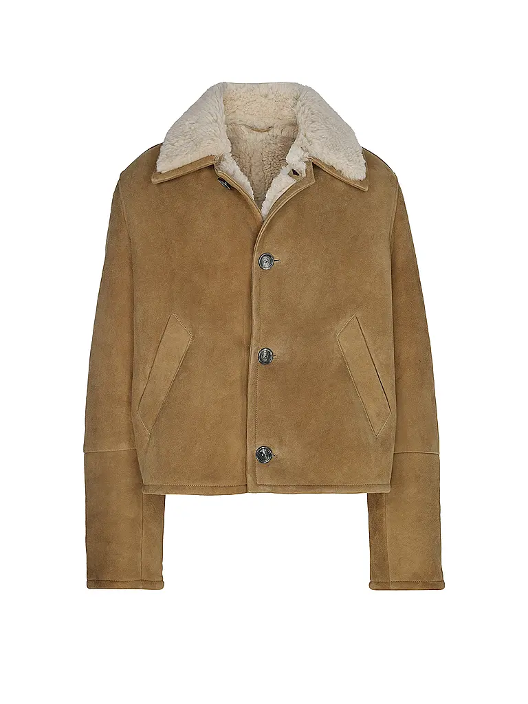 AMI PARIS | Giacca in pelle | Beige