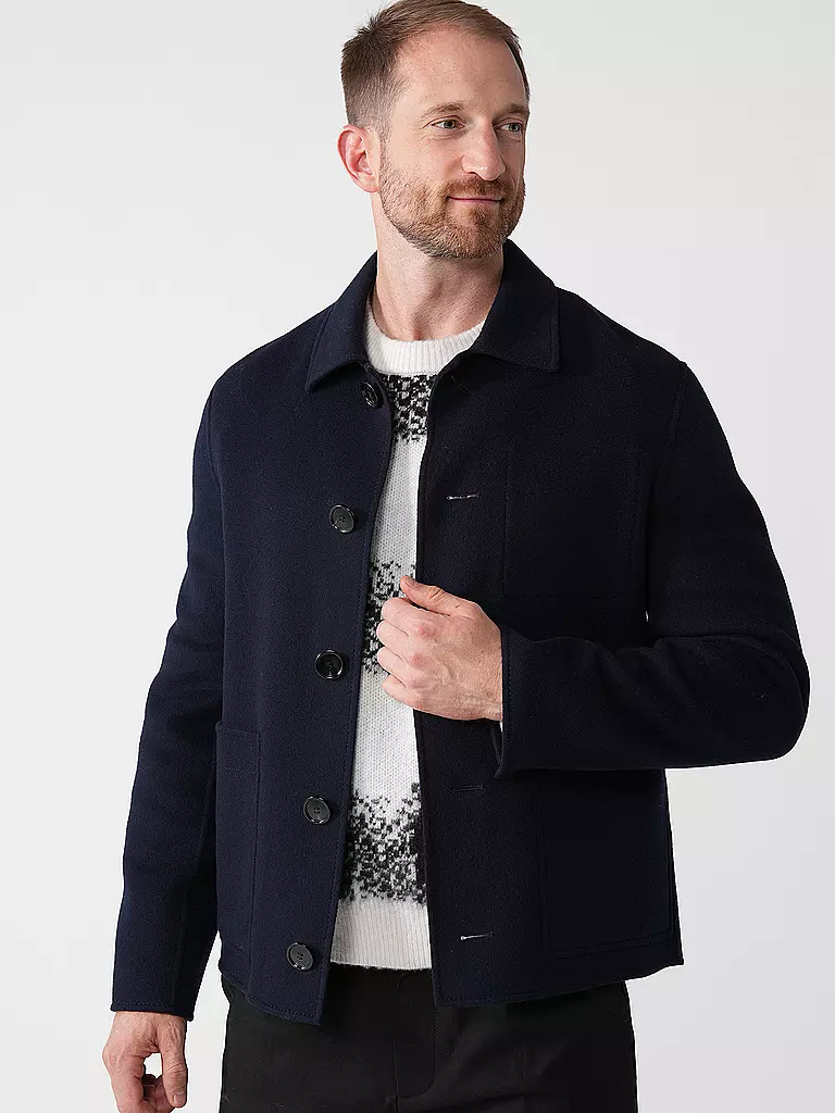 AMI PARIS | Wolljacke | Blu scuro