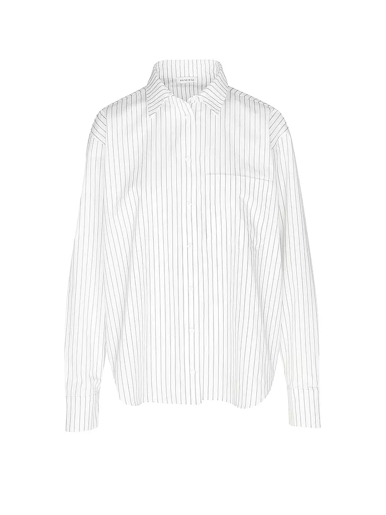 ANINE BING | Bluse BRAXTON
Marke: ANINE BING
Farbe: weiss
Kategorien: Mode,Damen

Ärmellänge: Langarm
Material: Viskose ,Stretch
Kragenform: Hemdblusenkragen
Musterung: Unifarben
Passform (Oberbekleidung): Locker
Stil: Pure
Details: Raffung,Falten | Bianco