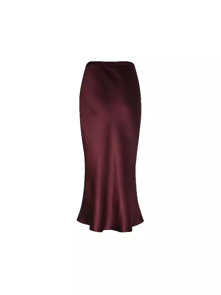ANINE BING | Gonna di seta BAR | Rosso scuro