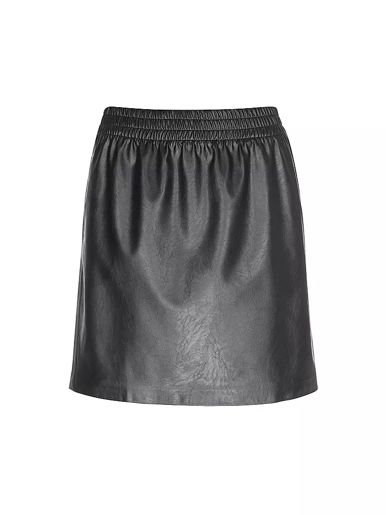 ANINE BING | Mini gonna effetto pelle | Nero