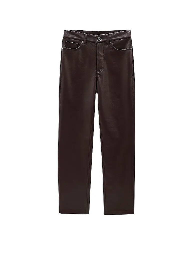 ANINE BING | Pantaloni in pelle BRUNO | Marrone