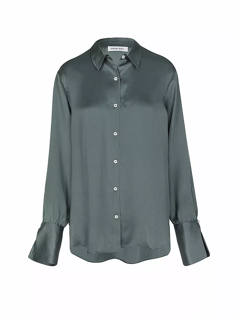 ANINE BING | Seidenbluse MONICA | Verde scuro