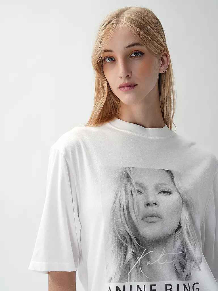 ANINE BING | T-Shirt AVI TEE KATE MOSS | Bianco