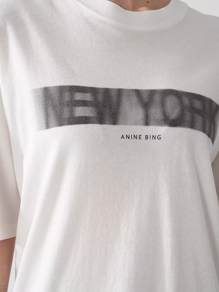 ANINE BING | T-Shirt CASON TEE BLUR | Bianco