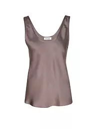 ANINE BING | Top in seta LEA | Marrone