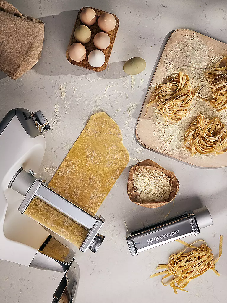 ANKARSRUM | Set per macchina per la pasta e tagliapasta 2 pezzi in acciaio inox | 