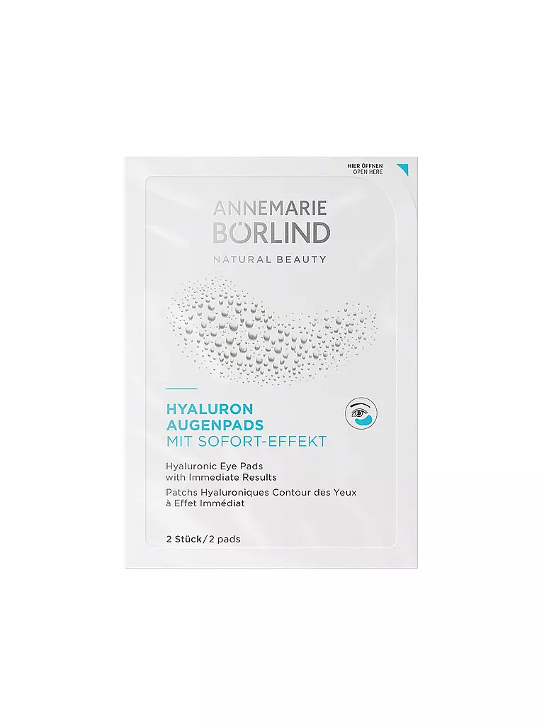 ANNEMARIE BÖRLIND | HYALURON AUGENPADS con effetto immediato, 6 pezzi | Senza colore