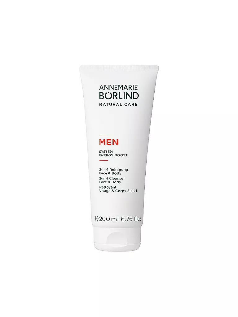 ANNEMARIE BÖRLIND | MEN 2-in-1 Detergente Viso&Corpo 200ml | Senza colore