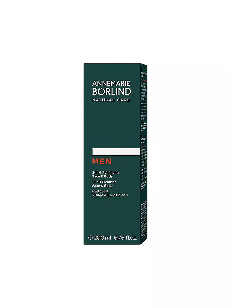 ANNEMARIE BÖRLIND | MEN 2-in-1 Detergente Viso&Corpo 200ml | Senza colore