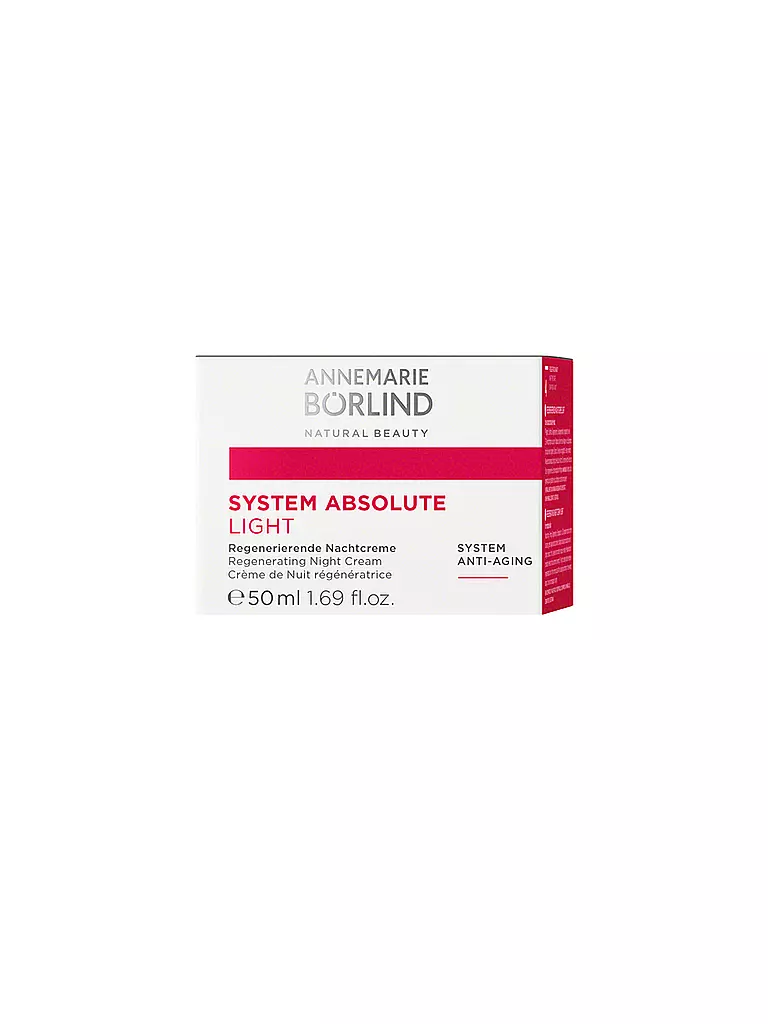 ANNEMARIE BÖRLIND | SYSTEM ABSOLUTE Crema notte rigenerante light 50ml | Senza colore