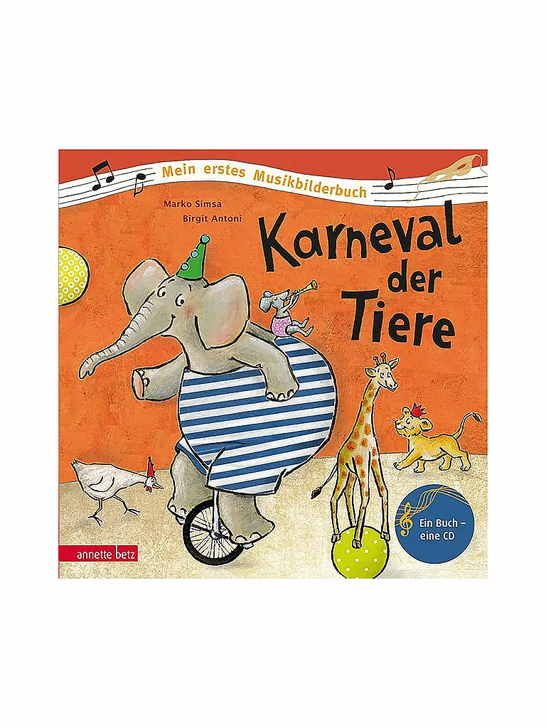 ANNETTE BETZ VERLAG | Libro - Il carnevale degli animali con CD audio | Senza colore