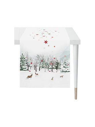 APELT | Runner da tavola natalizio 140x48cm SEASON Bianco/Rosso