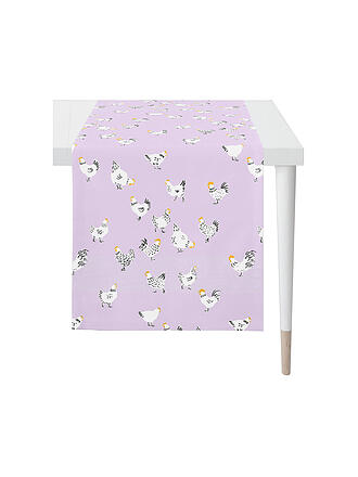 APELT | Tischläufer SEASON 140x42cm Lila/Hühner