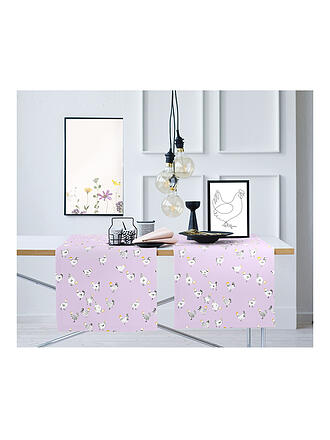APELT | Tischläufer SEASON 140x42cm Lila/Hühner
