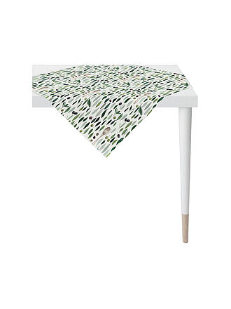 APELT | Mitteldecke SEASON 88x88cm Weiss/Oliven