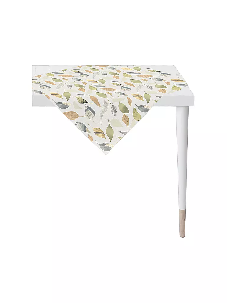 APELT | Centrotavola 85x85 SEASON Bianco/Foglie | Bianco