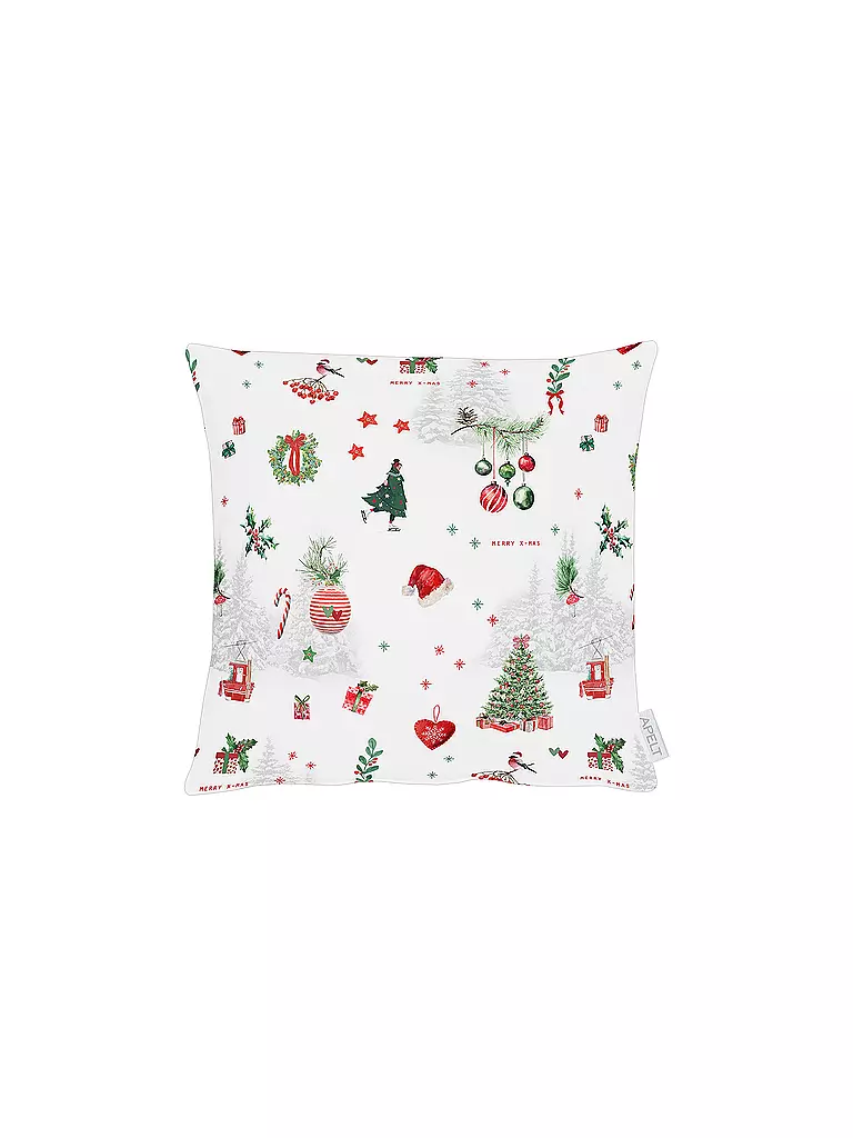 APELT | Federa per cuscino natalizio 40x40cm SEASON Bianco | Bianco