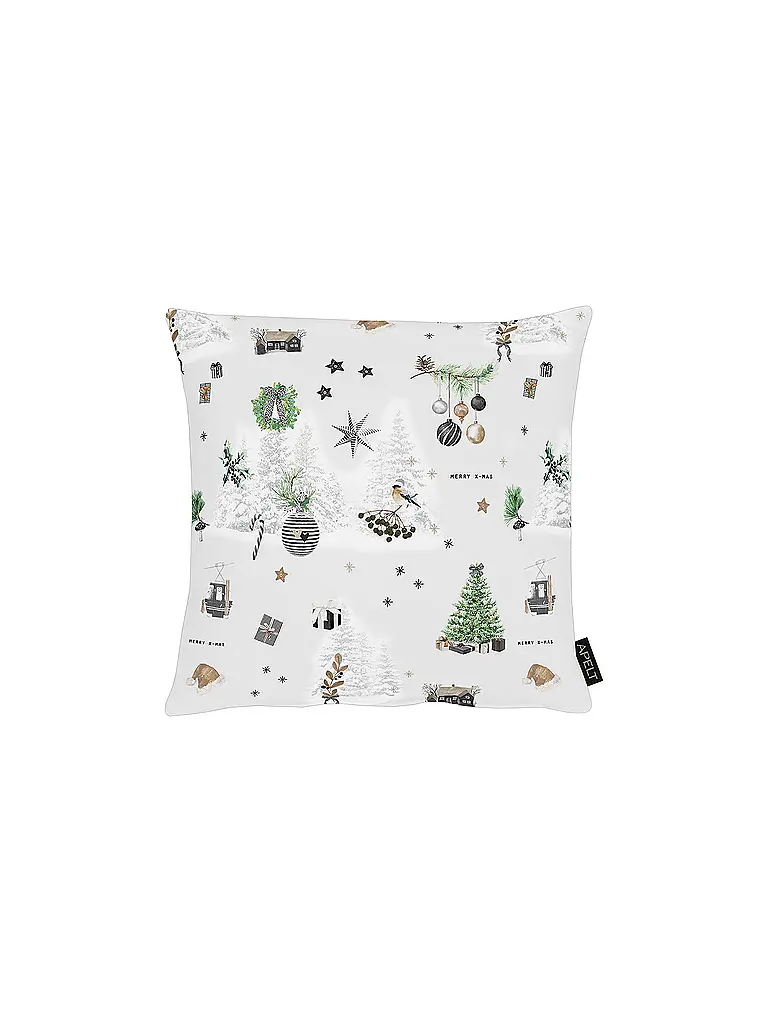 APELT | Federa per cuscino natalizio 40x40cm SEASON Bianco | Bianco