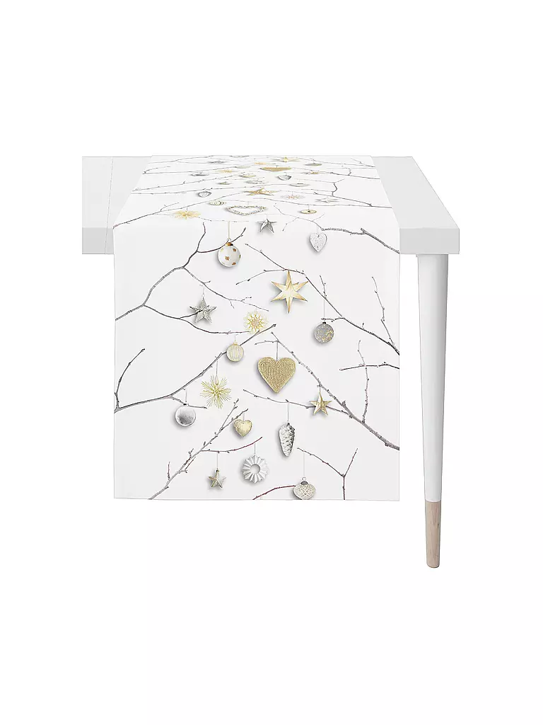 APELT | Tavola di Natale 140x46cm SEASON Bianco | Bianco