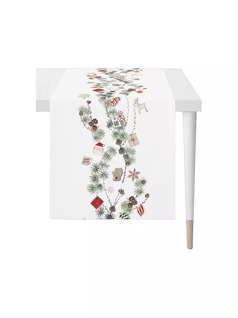 APELT | Tavola di Natale 140x46cm SEASON Bianco | Bianco