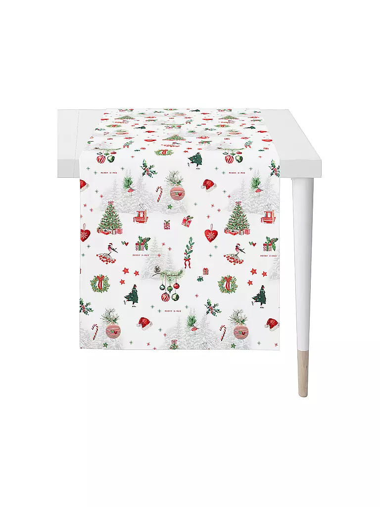 APELT | Tavola di Natale 140x48cm SEASON Bianco | Bianco