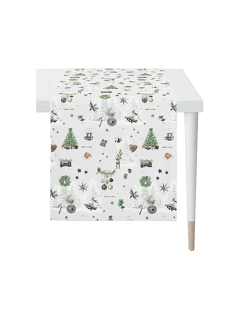 APELT | Tavola di Natale 140x48cm SEASON Bianco | Bianco
