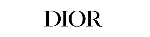 L'immagine mostra la parola "DIOR" in grassetto, con lettere maiuscole nere su sfondo bianco, e rappresenta il logo del marchio di moda di lusso Dior.