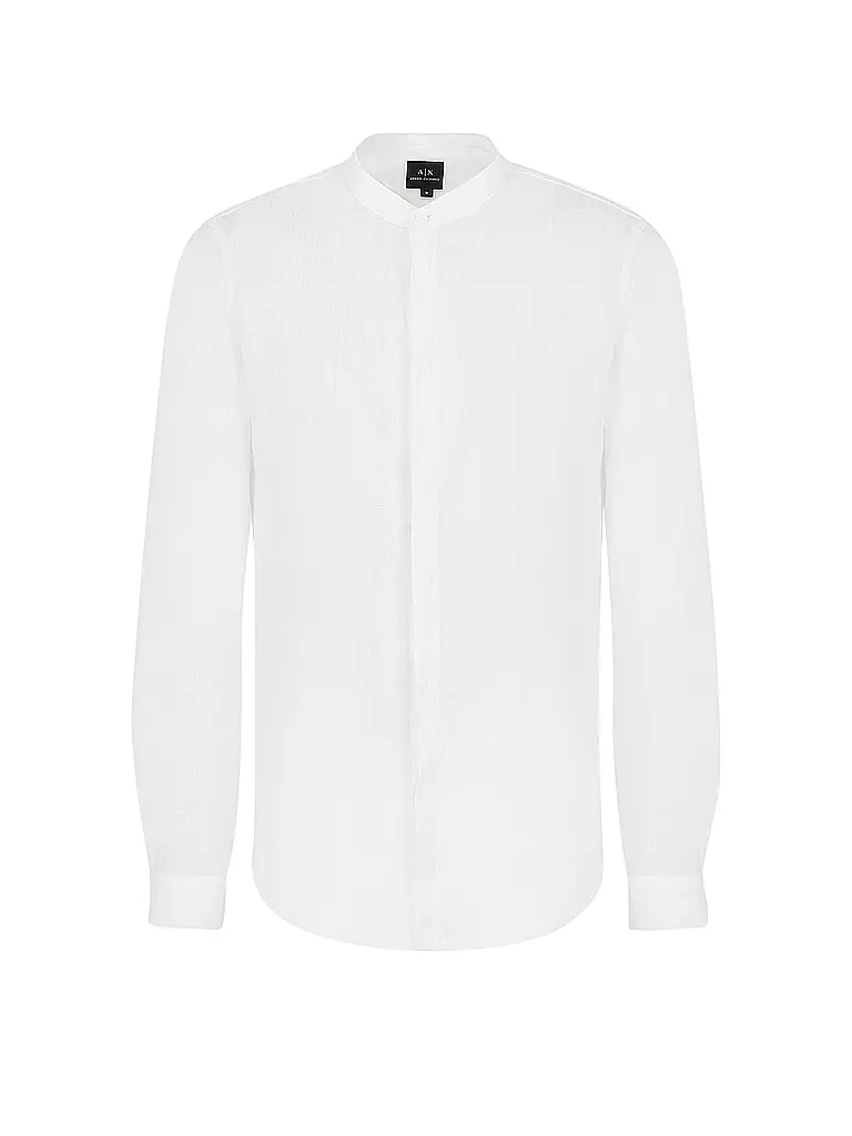 ARMANI EXCHANGE | Leinenhemd Regular Fit  | Bianco