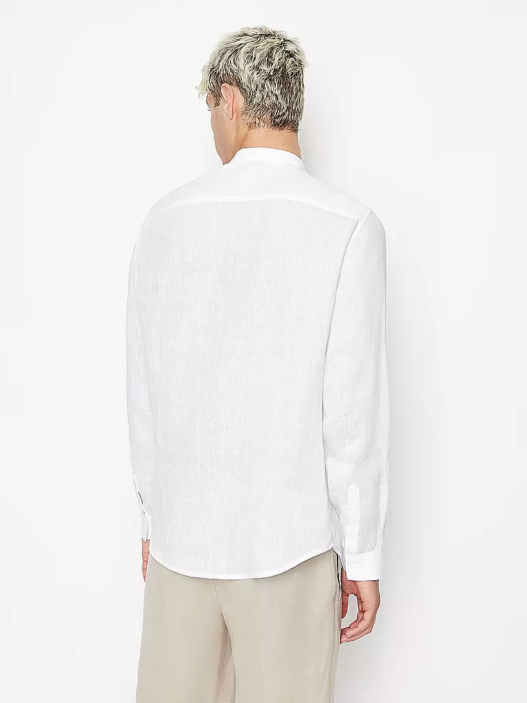 ARMANI EXCHANGE | Leinenhemd Regular Fit  | Bianco