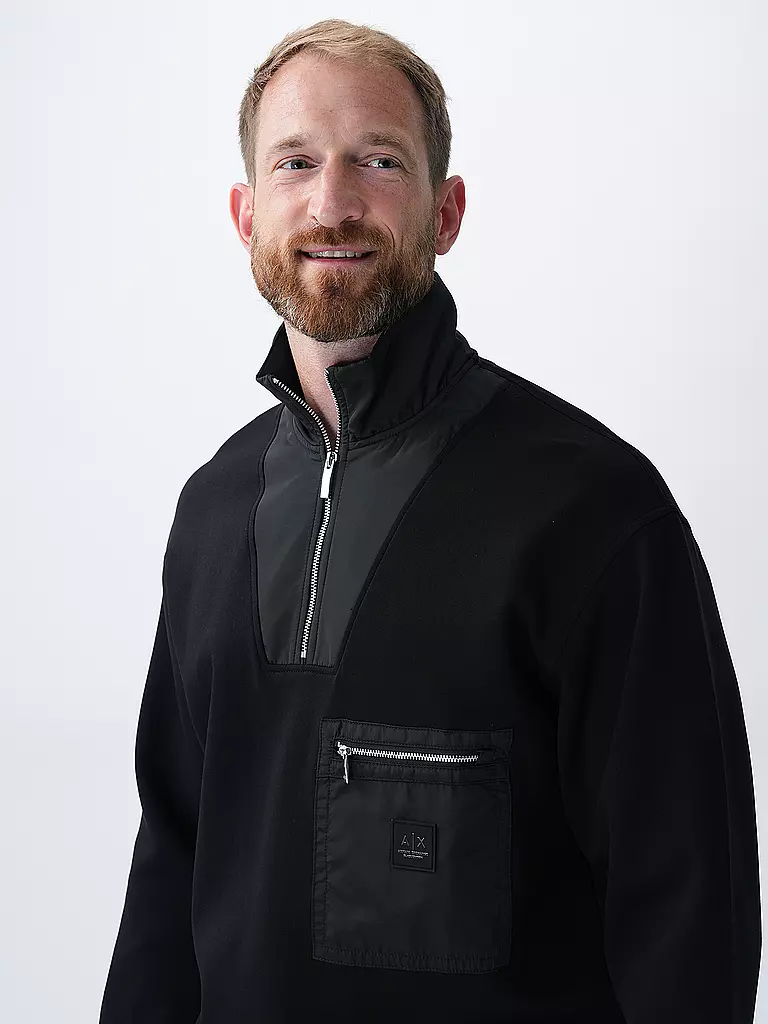 ARMANI EXCHANGE | Troyer Sweater  | Nero