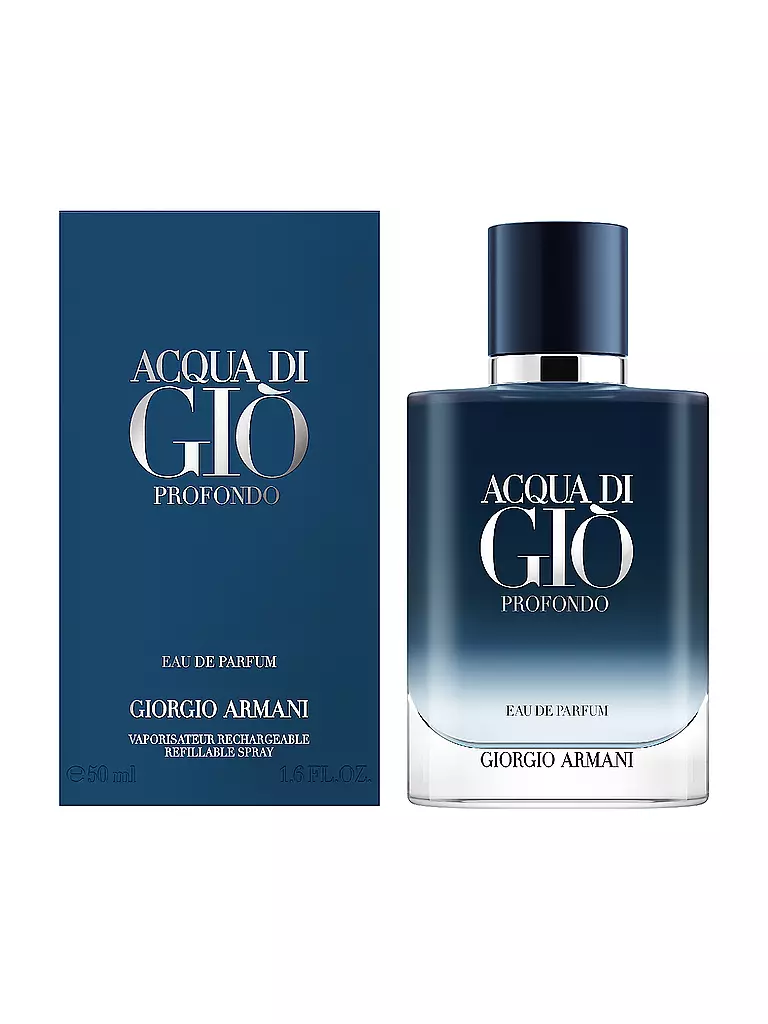 ARMANI | Acqua di Giò Profondo Eau de Parfum 50ml Ricaricabile | Senza colore