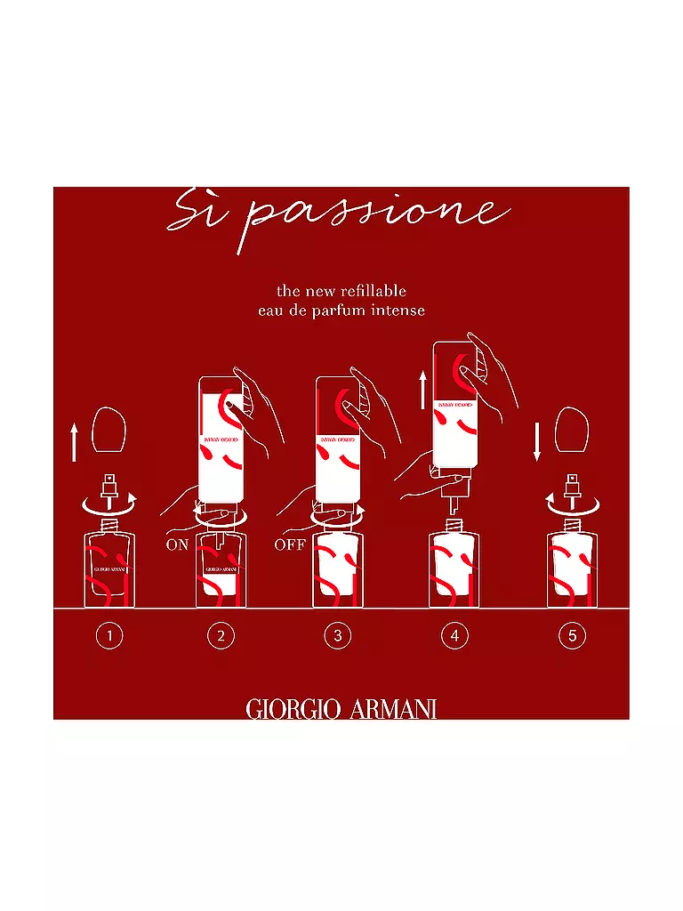 ARMANI | Sì Passione Eau de Parfum Intense 50ml Ricaricabile | Senza colore