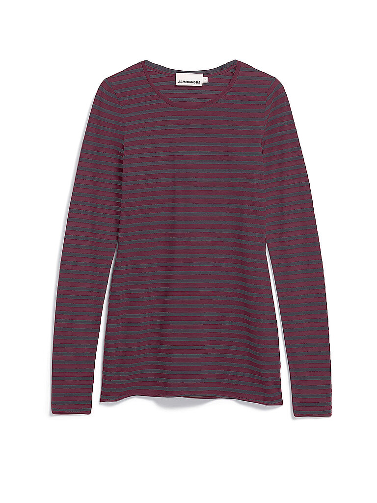 Langarmshirt EINAARA rosso scuro L