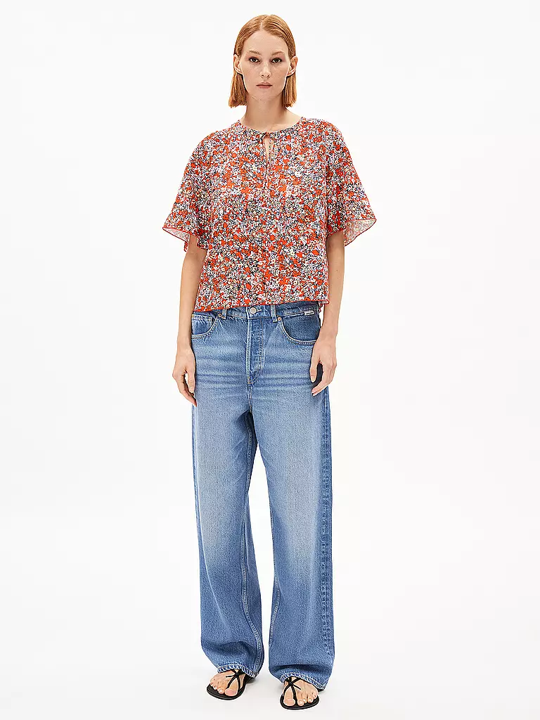 ARMEDANGELS | Blusa ANDRIKAA MOSAIC | Rosso