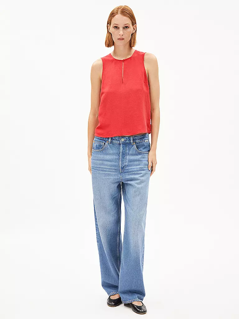 ARMEDANGELS | Blusa RAFALAA LINO | Rosso
