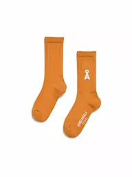 ARMEDANGELS | Calzini SAAMUS BOLD rosso scarlatto | Arancione