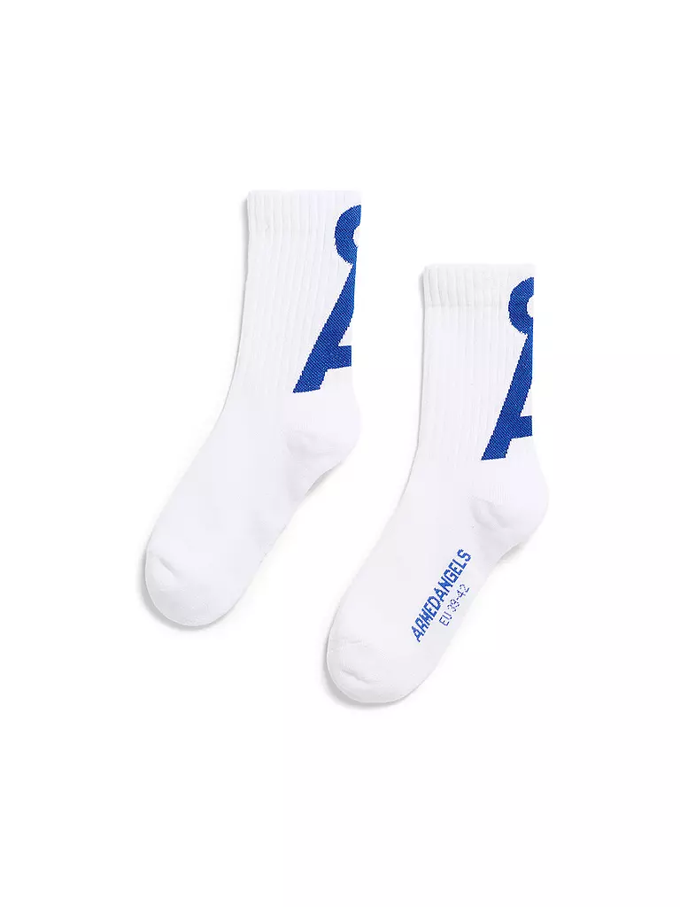 ARMEDANGELS | Calzini SAAMUS bianco-blu dynamo | Bianco