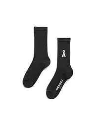 ARMEDANGELS | Calzini SAAMUS BOLD oatmilk black | Nero