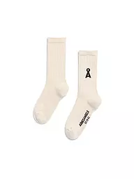 ARMEDANGELS | Calzini SAAMUS BOLD oatmilk black | Crema