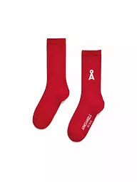 ARMEDANGELS | Calzini SAAMUS BOLD rosso scarlatto | Rosso