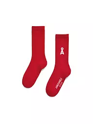 ARMEDANGELS | Calzini SAAMUS BOLD oatmilk black | Rosso